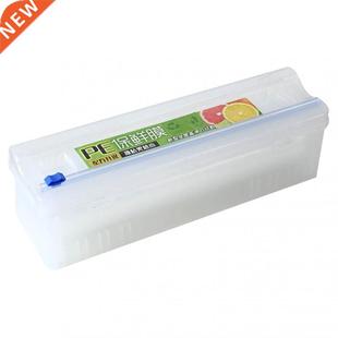 Plastic Food Wrap Dispenser with Slide Cutter Adjustable Cli