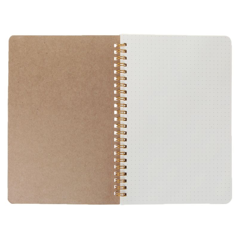 A5 Bullet Notebook Kraft Dot Grid Time Management Blank Book