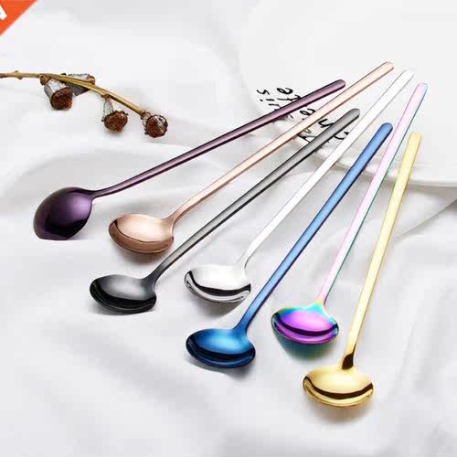 1PC Stainless Steel Coffee Spoon Kitchen Plating Long Handle