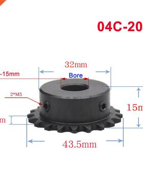 1Pcs 04C 20 Teeth-40 Teeth Chain Gear Bore 6-16mm Industrial