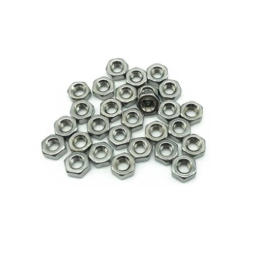 304 Stainless Steel Hex Nuts DIN934 100pcs M1.6 M2 M2.5 M2.6