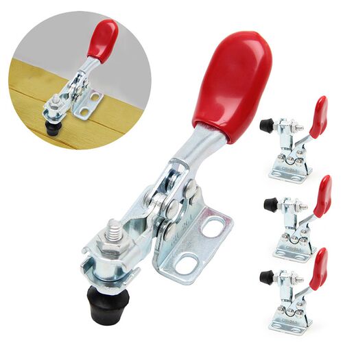 4Pcs Metal Horizontal Quick Release Hand Tool Toggle Clamp