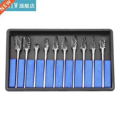 10pcs Tungsten Carbide Steel Burrs Rotary Files Metalworking