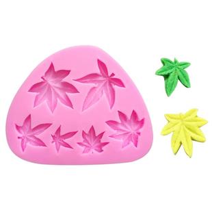 Silicone Mold Kitchen Cake Mold Maple Leaf Shaped 6-Cavities
