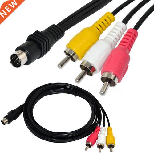 S-Video 7 Pin plug to 3 RCA male Audio Video Cable for PC TV