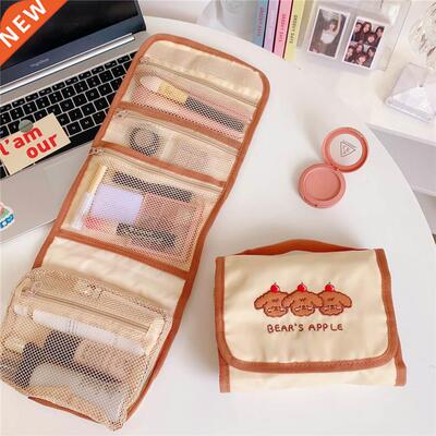 Women Cosmetic Bag Foldable Travel Organizer Hanging Nylon C
