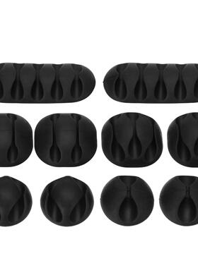 10pcs Adhesive Cable Clip Desk Wire Tidy Organiser Managemen