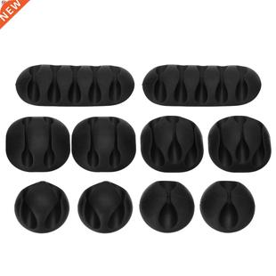 10pcs Adhesive Cable Clip Desk Wire Tidy Organiser Managemen