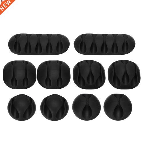 10pcs Adhesive Cable Clip Desk Wire Tidy Organiser Managemen