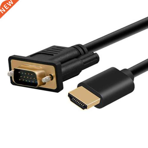 HDMI-compatible to VGA Cable Male to Male Adapter Gold Plate