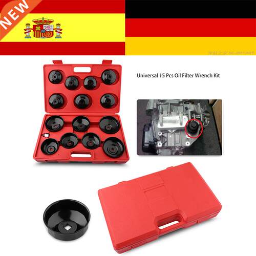 15 Pcs Oil Filter Wrench Kit Universal Oil Filter Key Wrenc