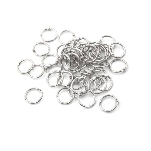 50Pcs Staple Book Binder 20mm Outer Diameter Loose Leaf Ring