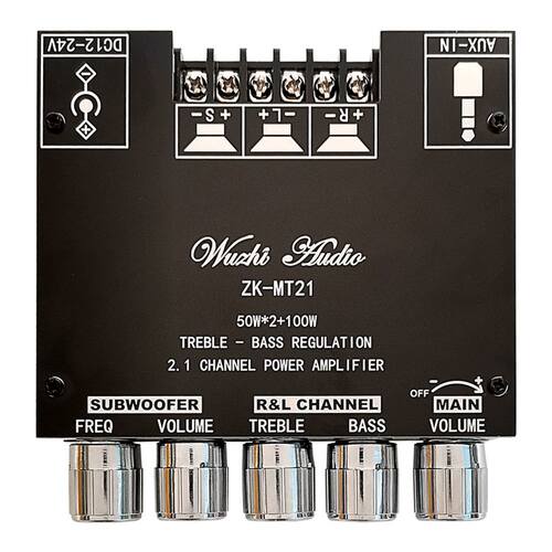 ZK-MT21 Bluetooth 5.0 Subwoofer Amplifier Board 50WX2+100W 2