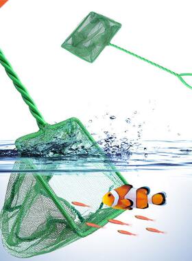 Portable Fish Net Long Handle Square Aquarium Accessories Fi