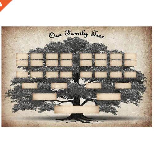 lank Fillale Ancestry Chart 5 Generation Genealogy Poster