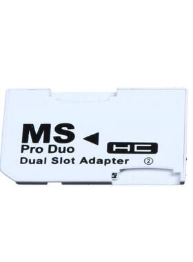 Dual Slot Memory Card Adapter 2 Micro SD HC Cards Converter