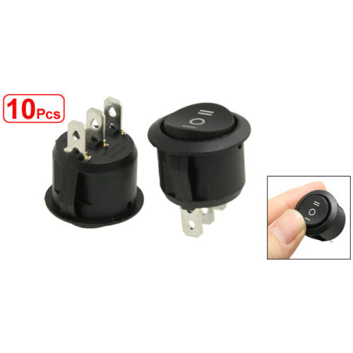 10 Pcs x ON/OFF/ON 3 Position SPDT Round Boat ker Switch