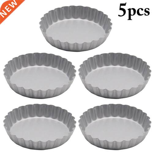 5pcs Carbon Steel Non-stick Pizza Baking Pan Mesh Tray Plate