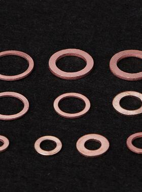 200 PCS Copper Wshers Gsket Set 9 Sizes Flt Ring Sel Kit