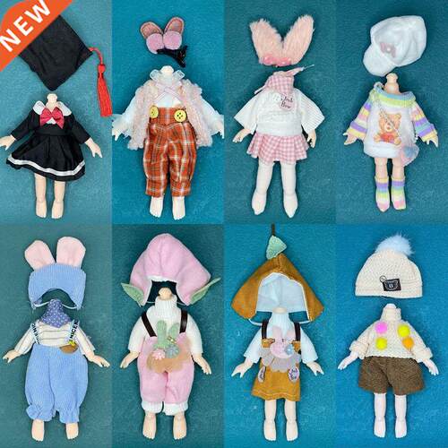 New 16CM BJD Doll with Clothes Headwear Suit Cute Princess B