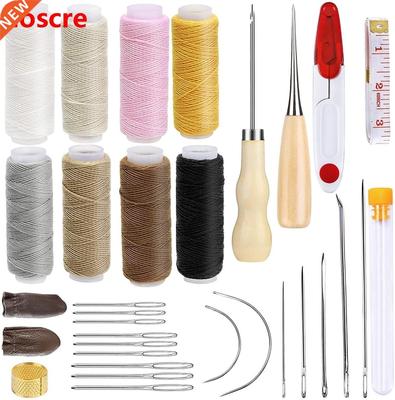 2Pcs Leather Repair Kit Craft Tool Hand Sewing Needles Awl