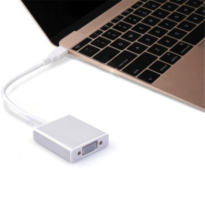 USB 3.1 Type C USB-C to VGA Adapter Reversible for Macbook 1