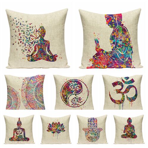 Creative Southeast Zen Digital Printed Pillowcase Folk Style