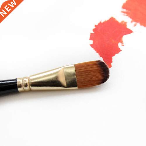5pcs/set Nylon Hair Oil Paint Brush Set Round Filbert Angel