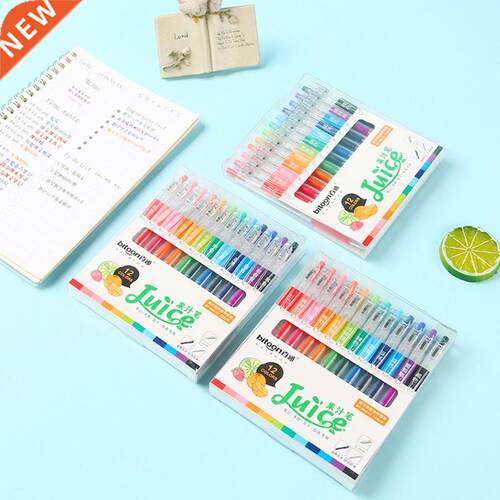 12 Pack Fancy Nice Candy Color Retractable Gel Pen 0.5mm Ref