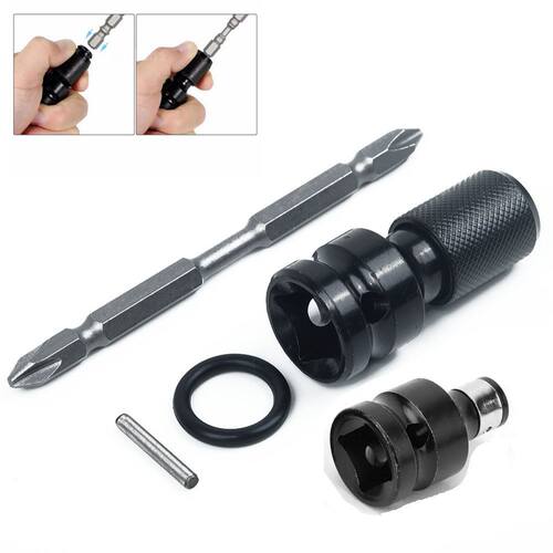 3Pcs/Set 1/2 Square Drive To 1/4 Hex Shank Drill Bit Chuck A