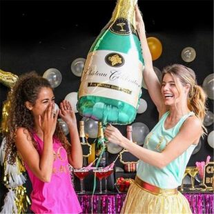 Helium Balloon Champagne Wedding Big Goblet 2Pc