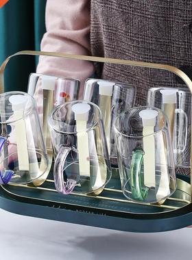 Cup Glass Water Cup Rack Spin Automatically Drainboard Desk