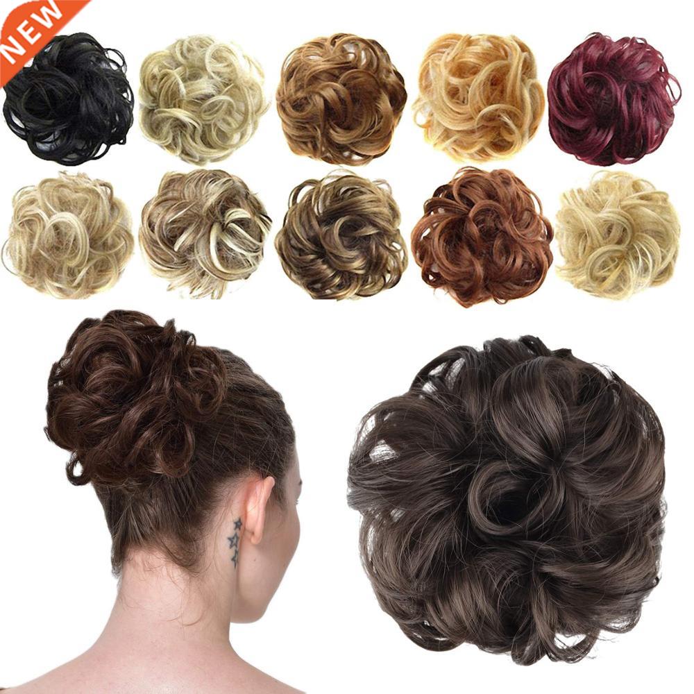 Synthetic Bun Extensions Curly Messy Bun Hair bands Scrunchi