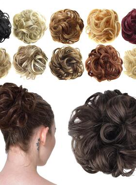 Synthetic Bun Extensions Curly Messy Bun Hair bands Scrunchi