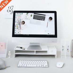Multifunctional Shelf Laptop Stand Wooden Study Desk Office