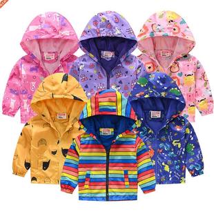 Children Spring Long Sleeve Zipper Jacket Unisex Baby Cartoo