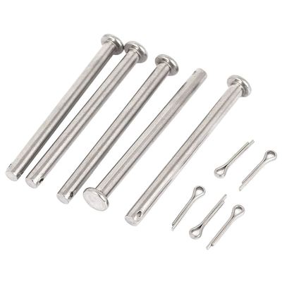 304 Flat Head Round Clevis Pins Fastener M5x60mm 5pcs