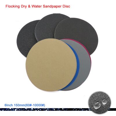 6Inch 150mm 60-10000 Grit Flocking Dry & Water Sandpaper