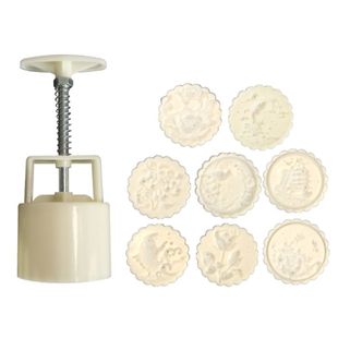 449C 8 Round Hand Press Mooncake Mould Mid-Autumn Food Gre