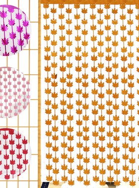 Maple Leaf Rain Silk Curtain Wedding Birthday Decoration
