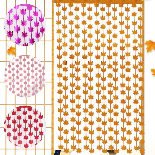 Maple Leaf Rain Silk Curtain Wedding Birthday Decoration