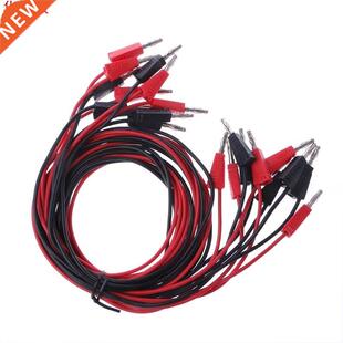 10Pcs/Set 4mm Banana Plug To Banana Plug Test Probe Leads Ca