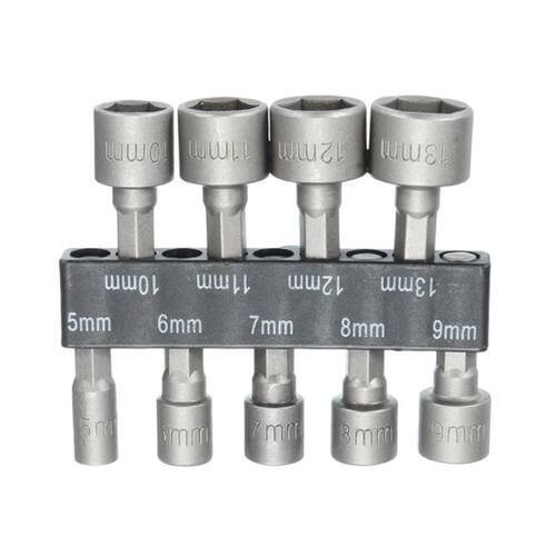 9Pcs 1/4 Inch Hex Shank Power Nut Driver Drill Bit Set 5-1m