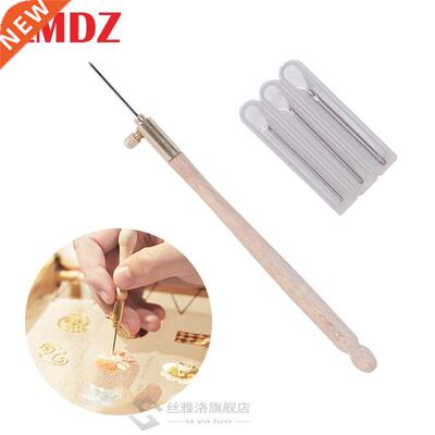 Embroidery Tambour Crochet Hook with 3 Needles French Croche