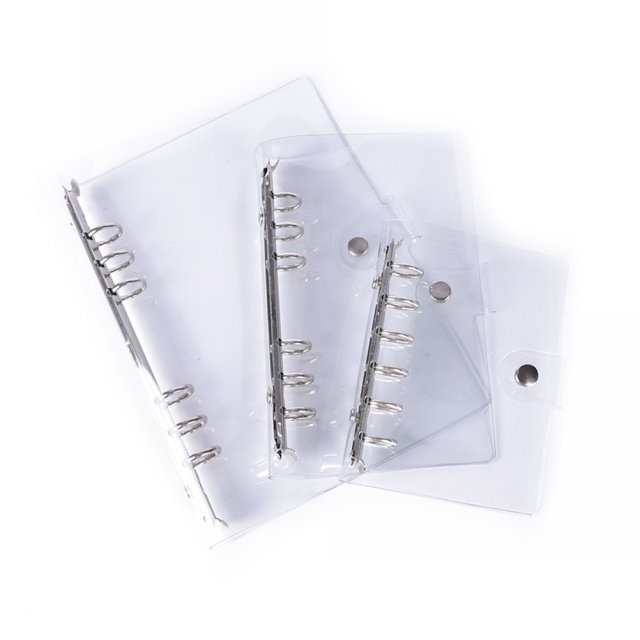 A5/A6/A7 Transparent Concise 6 Holes Binder Planner Cover PV