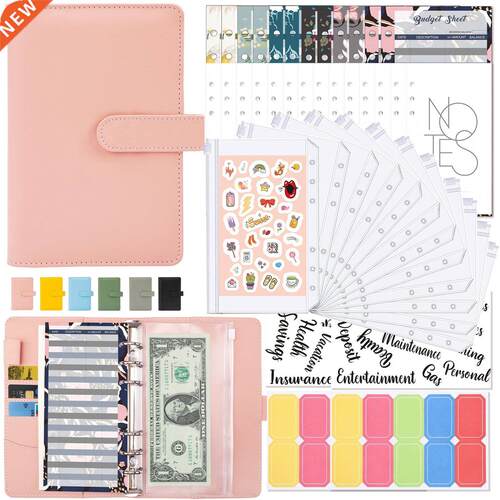 Cash Book Binder Budget Planner Notebook Cover Folder A6 Siz