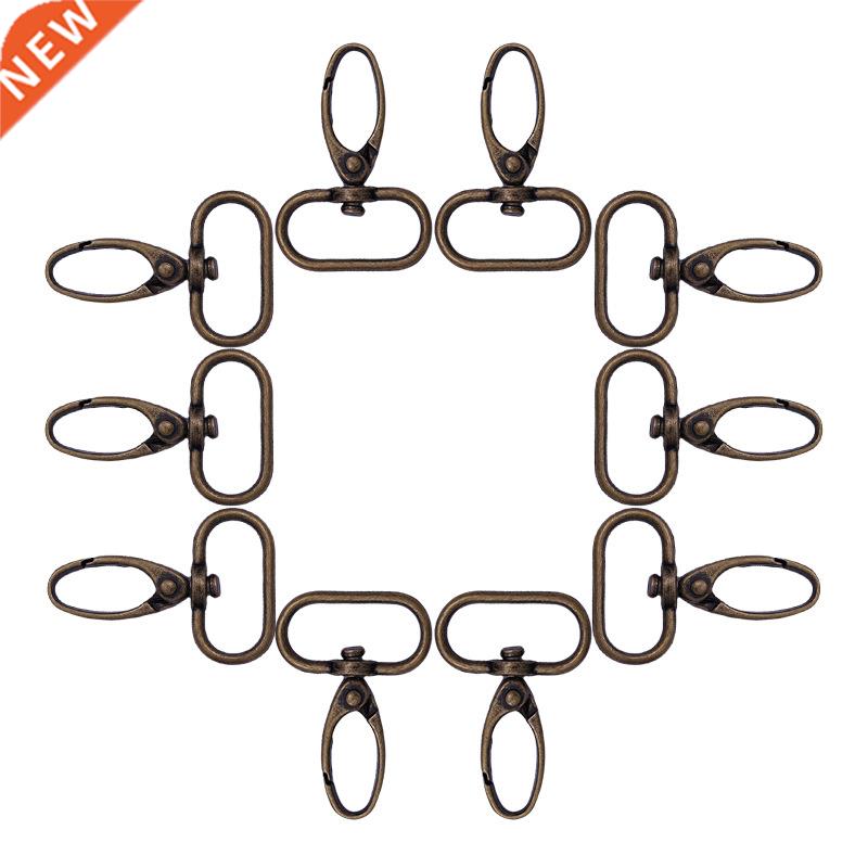 10pcs Metal Swivel Trigger Dog Buckle Keyring Key Chain Ring