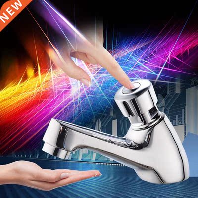 Auto Self Closing Water Saving Tap Bathroom Basin Cold Fauce