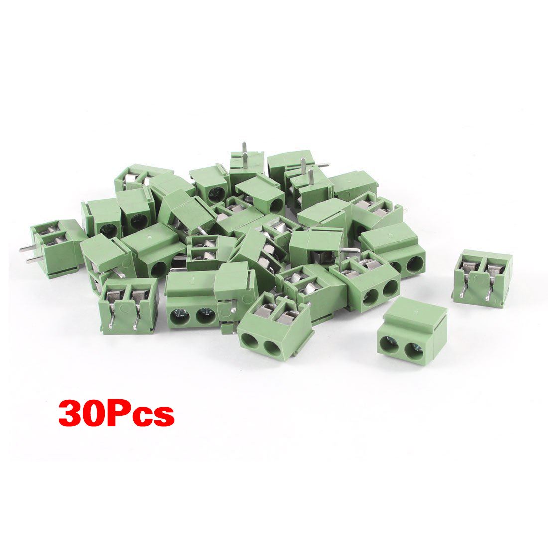 10x 30Pcs 2 Pole 5mm Pitch PCB Mount Screw Terminal Block 8A