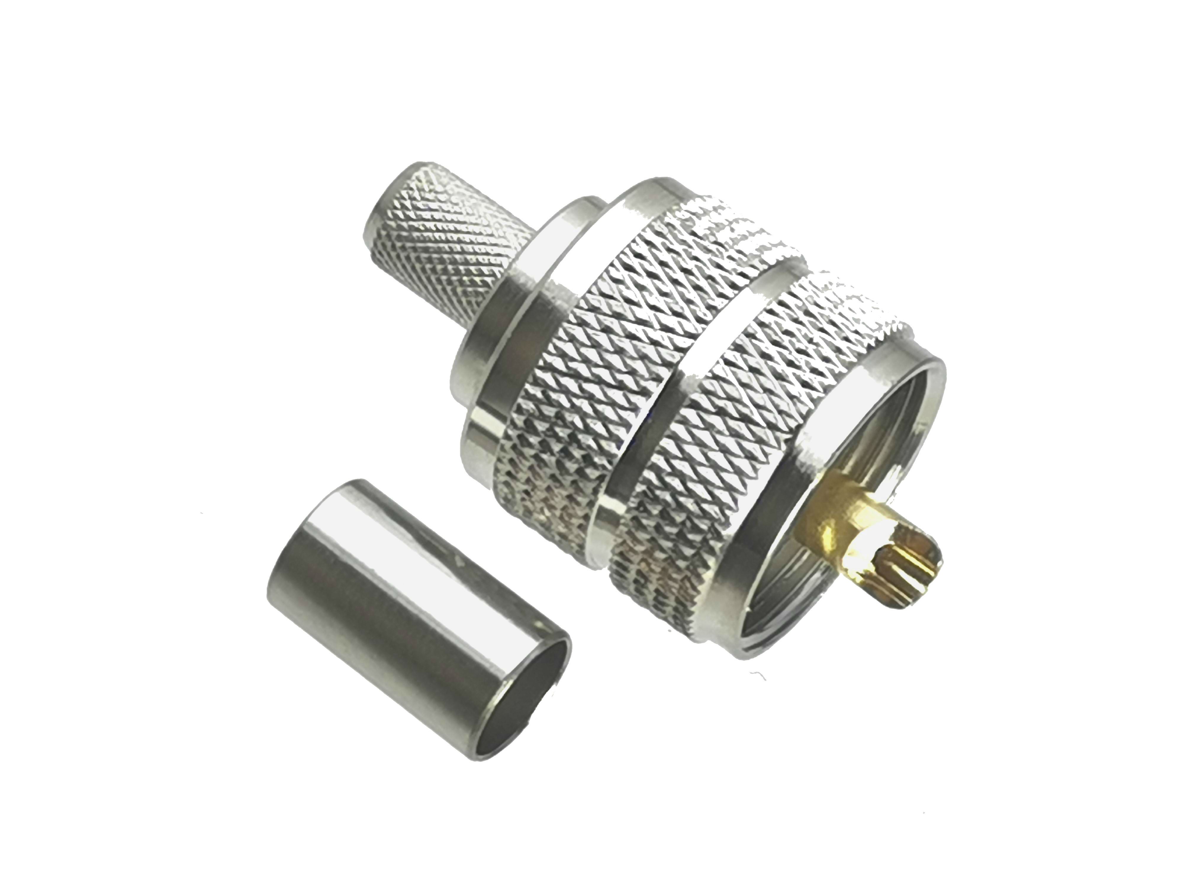 1Pcs Connector UHF PL259 Male Plug Crimp RG8X LMR240 RF Adap